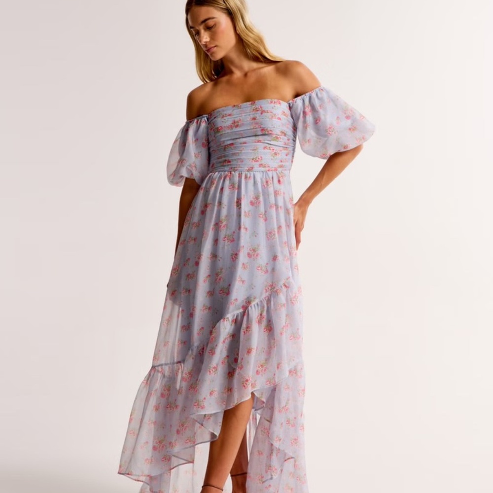 Off-The-Shoulder Floral Dress